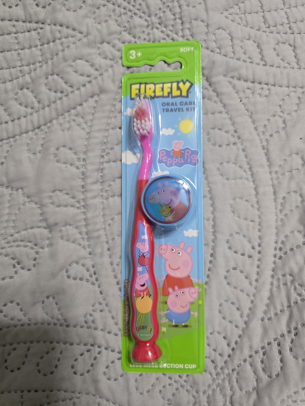 Peppa Pig Pink Kids Toothbrush Travel Kit